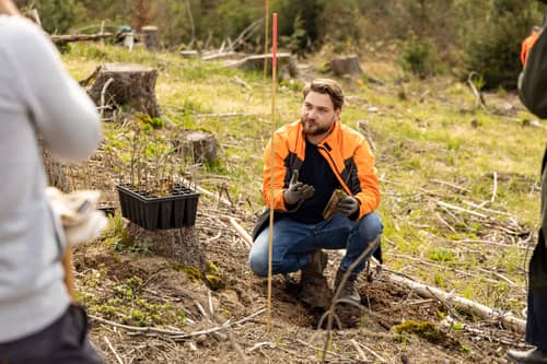 Nachhaltigkeit: Klimaförster Jan Borchert auf einer Fläche in Köln