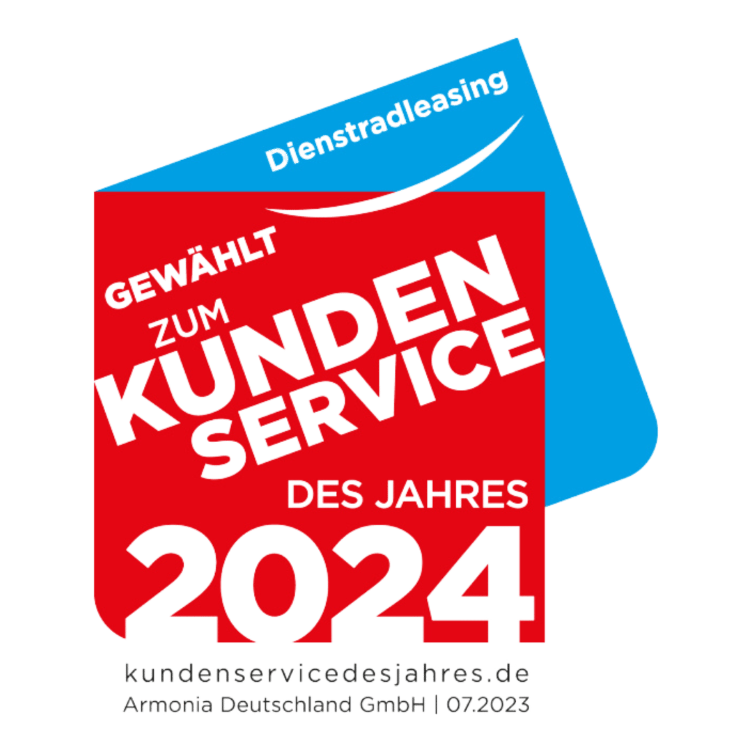 Siegel Gewählt zum Kundenservice des Jahres 2024 Dienstradleasing