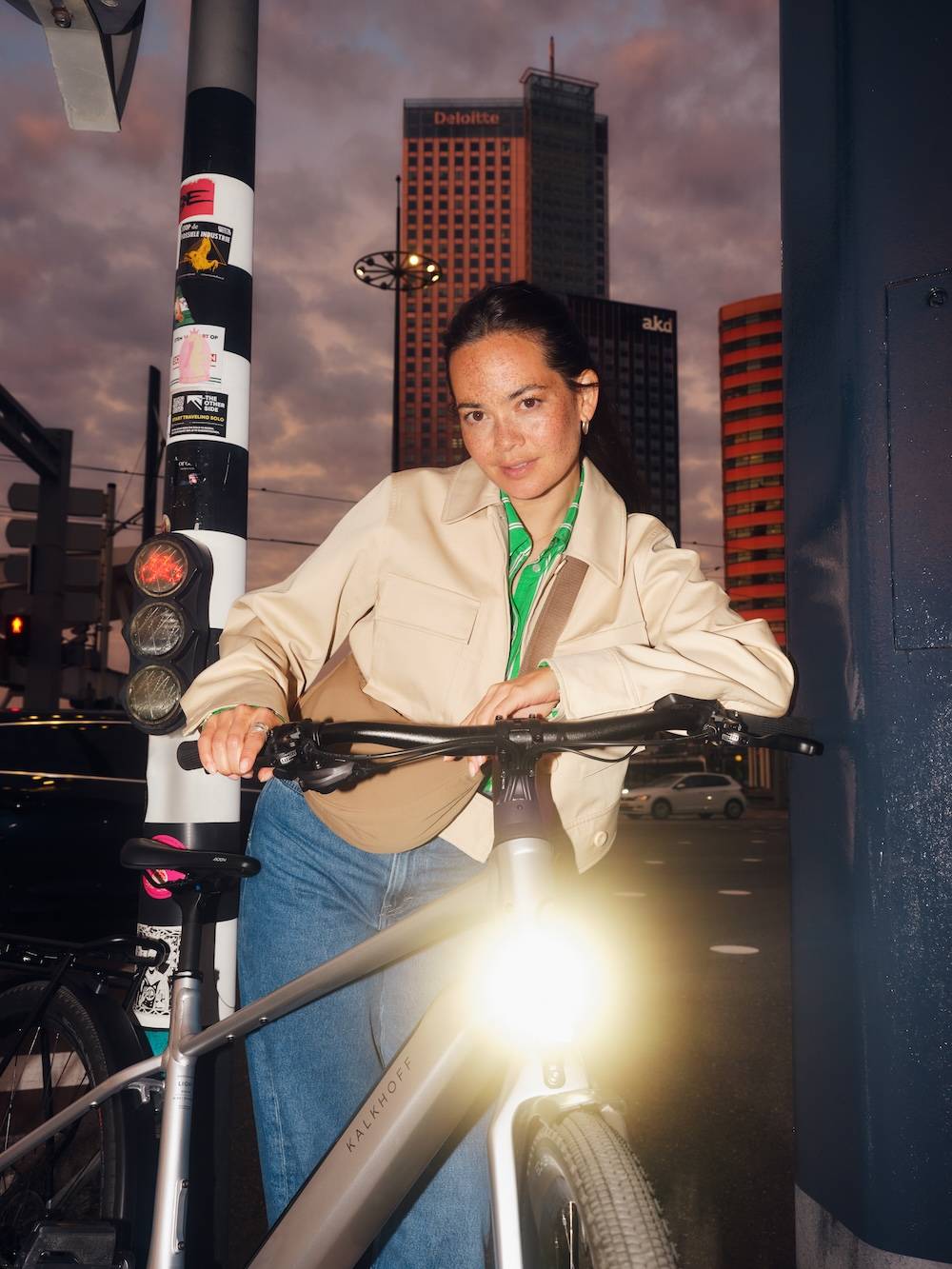 Young woman with E-Bike